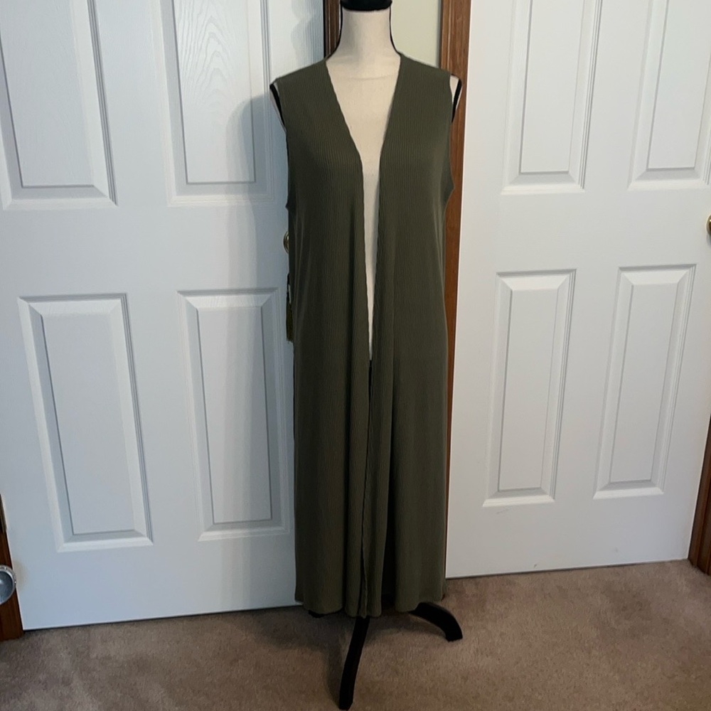 LuLaRoe Maxi Green Vest